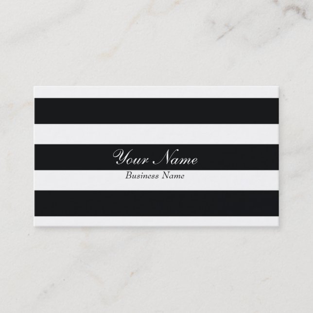 Black Stripe Business Card (Front)
