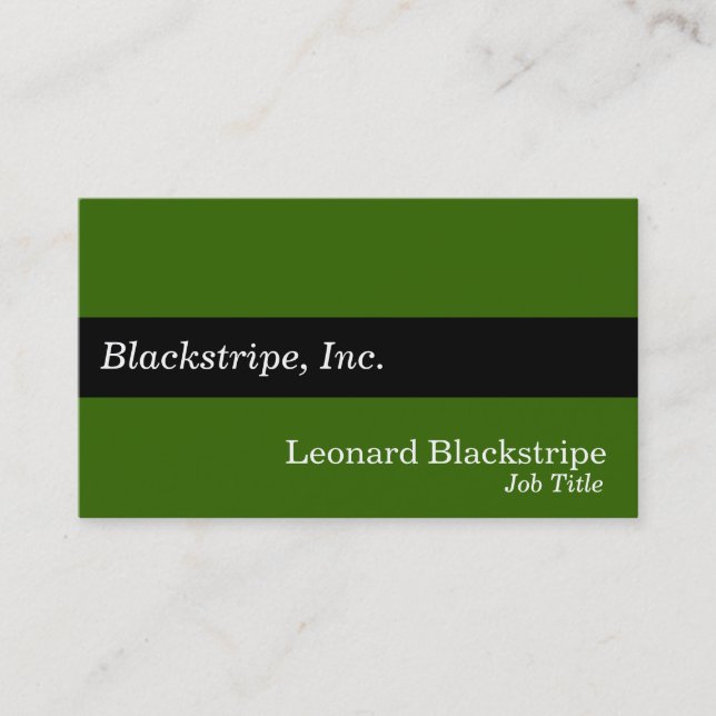 Black Stripe Business Card (Front)