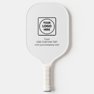 Black Stripe Custom Logo Text Business Promo Pickleball Paddle