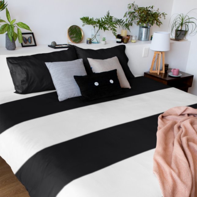 Black Stripe Duvet Cover (Creator Uploaded)
