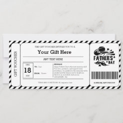 Black Stripe Father's Day Gift Voucher