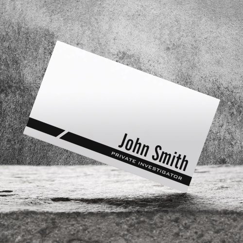 Black Stripe Investigator Business Card