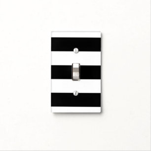 black_stripe light switch cover