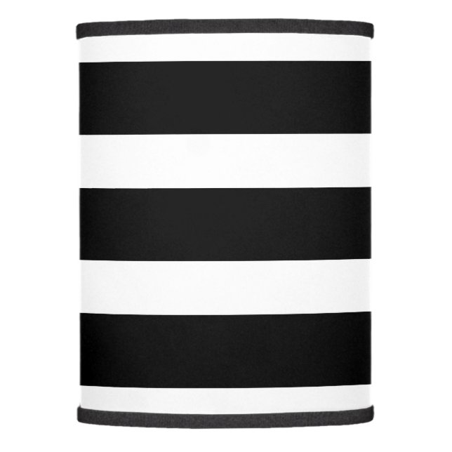 Black Stripe on White Lamp Shade (Front)