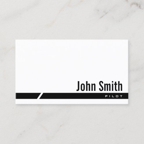 Black Stripe Pilot/Aviator Business Card