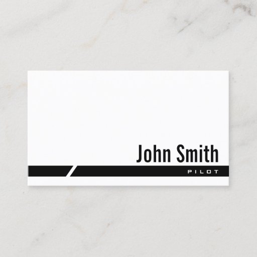Customizable Black Stripe Pilot/Aviator Business Card