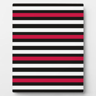 Black Stripe Red White Plaque