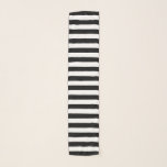 Black Stripe Scarf<br><div class="desc">Black stripes chiffon scarf</div>