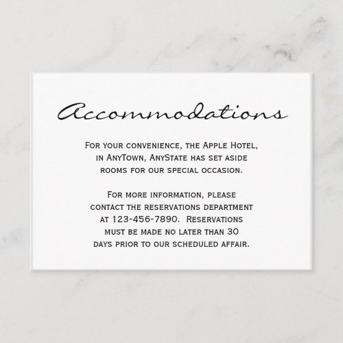 Black Stripe with Floral Accent Wedding Insert Invitations