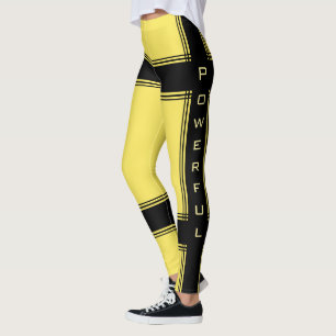 Black Stripe Yellow Leggings