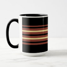 Black Striped Coffee Mug Cup - Modest Chic