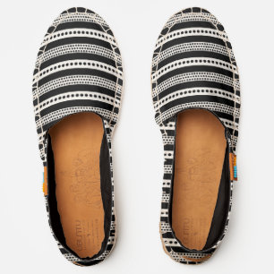 Black Striped Espadrilles