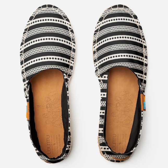Black Striped Espadrilles (Front)