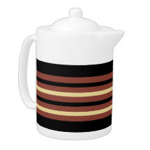 Black Striped Teapot -  Modest Chic 