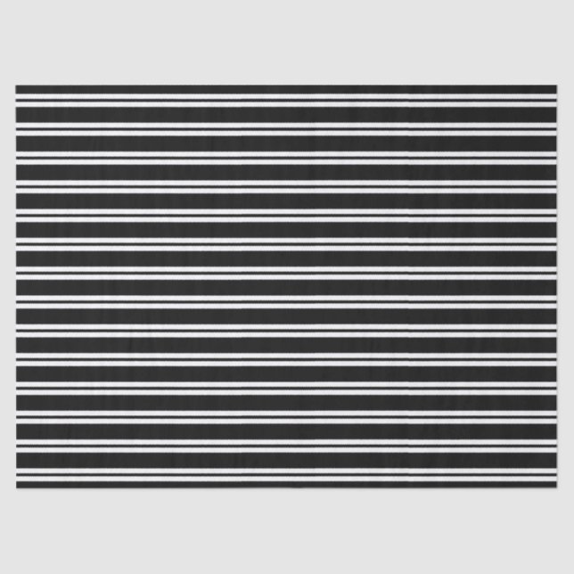 Black Striped Tissue Paper (Front)