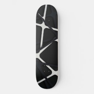Black Stripes 3D Skateboard