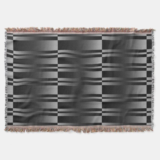 Black Stripes Background Throw Blanket (Front)