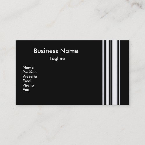 Black Stripes Business Card