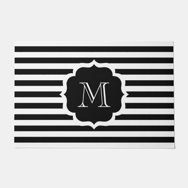 Black Stripes Doormat (Front)