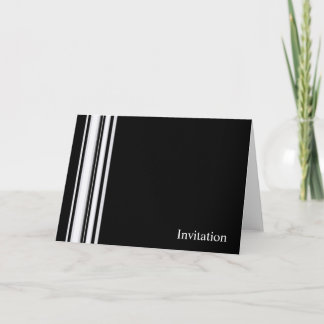 Black Stripes Invitation Card