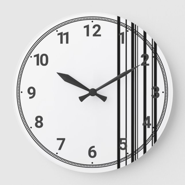 Black stripes large clock (Front)