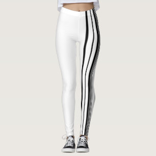 Black stripes leggings
