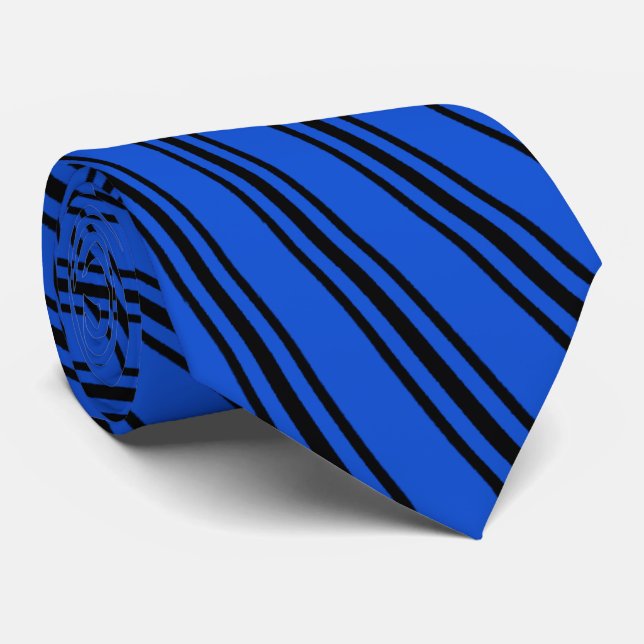 Black stripes neck tie (Rolled)
