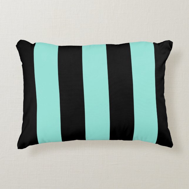 Black Stripes Pattern {pick your background color} Accent Pillow (Front)