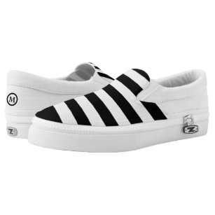 white shoes with black stripes