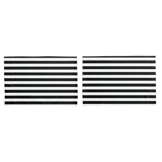 Black Stripes Pillow Case (Front-Set)