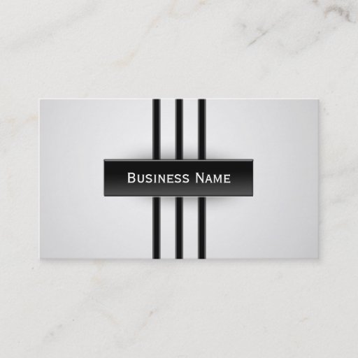 Customizable Black Stripes Sport Style Business Card