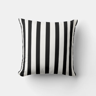 Black Stripes Throw Pillow