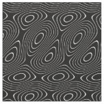 black Stripes Wave  Topographic optical art Fabric