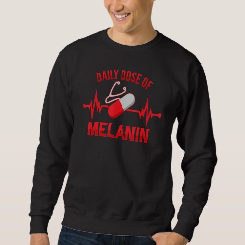 Black Strong Nurse Afro Love Melanin Sweatshirt