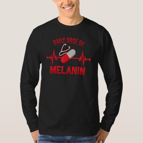 Black Strong Nurse Afro Love Melanin T_Shirt