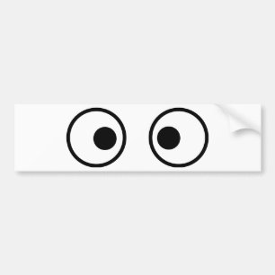 black stupid eyes bumper sticker