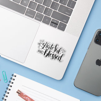 Black Style "Grateful And Blessed" Sticker