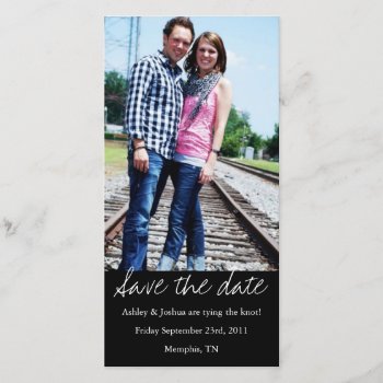 Black  Style Save The Date Photo Cards by AllyJCat at Zazzle