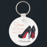 Black Stylin' High Heels Keychain<br><div class="desc">These high heels were handpainted by Colleen Jorgensen in her realism style.</div>