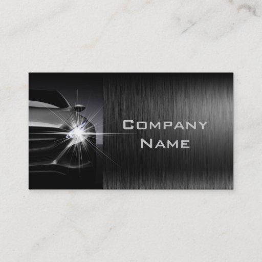 Customizable Black Stylish Automotive Business Card