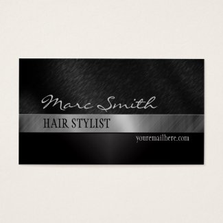 Black Stylish Business Card Two Sided