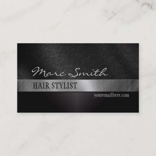 Black Stylish Business Card Two Sided