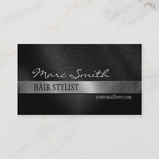 Customizable Black Stylish Business Card Two Sided