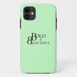 Black Stylish Monograms Lettering Design iPhone 11 Case