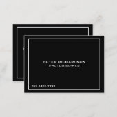 Black stylish professional custom business card (Front/Back)