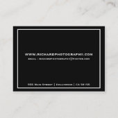 Black stylish professional custom business card (Back)