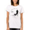 Black Stylized Cat T-Shirt