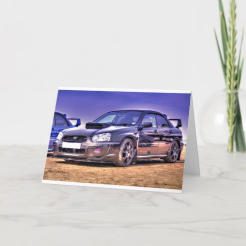 Black Subaru Impreza WRX STi Card