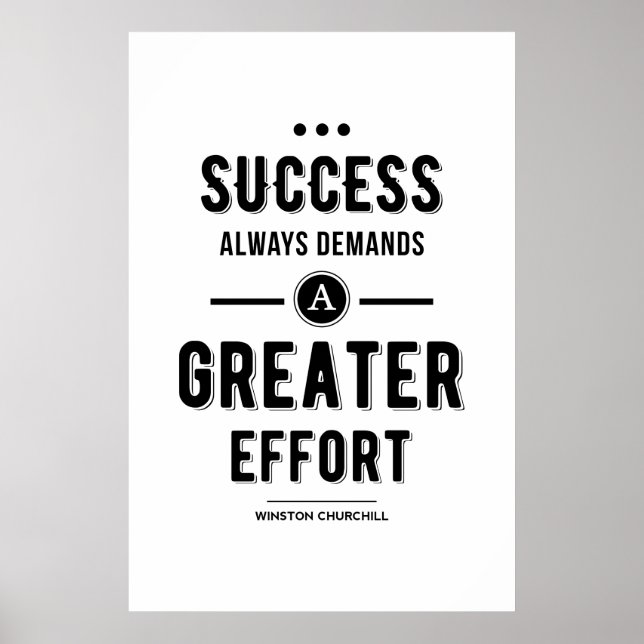 Black Success always Demands A Greater Effort Poster (Front)