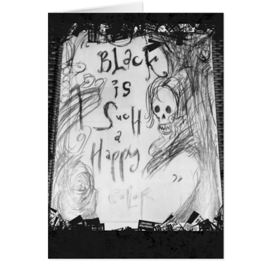 black such a happy color cards (Front)